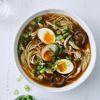 Japanese Noodle Bowls With Soy Eggs