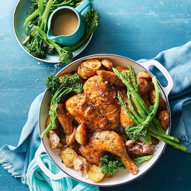 One-pan Herbed Roast Chicken