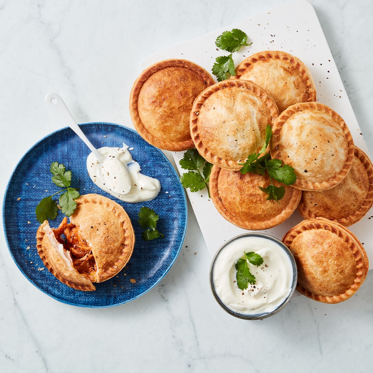 Pie-maker butter chicken pies