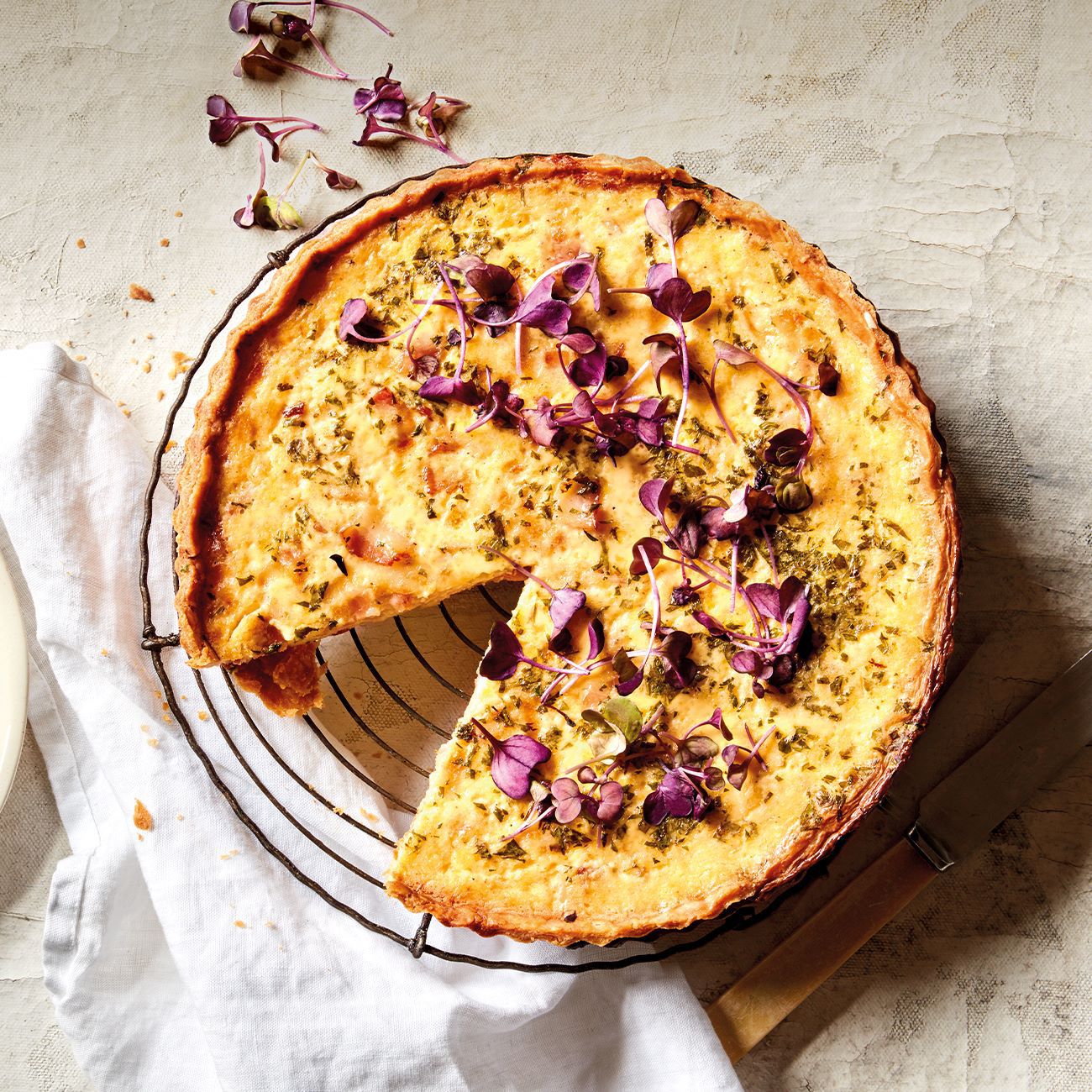quiche lorraine with simple pastry