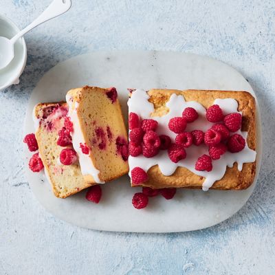 Raspberry ice-cream loaf