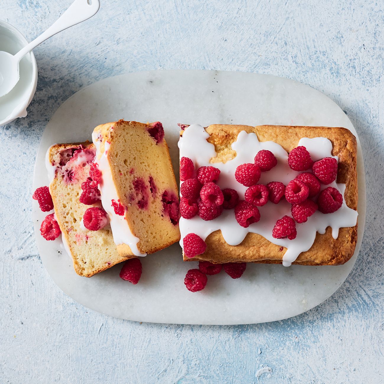 Raspberry ice-cream loaf