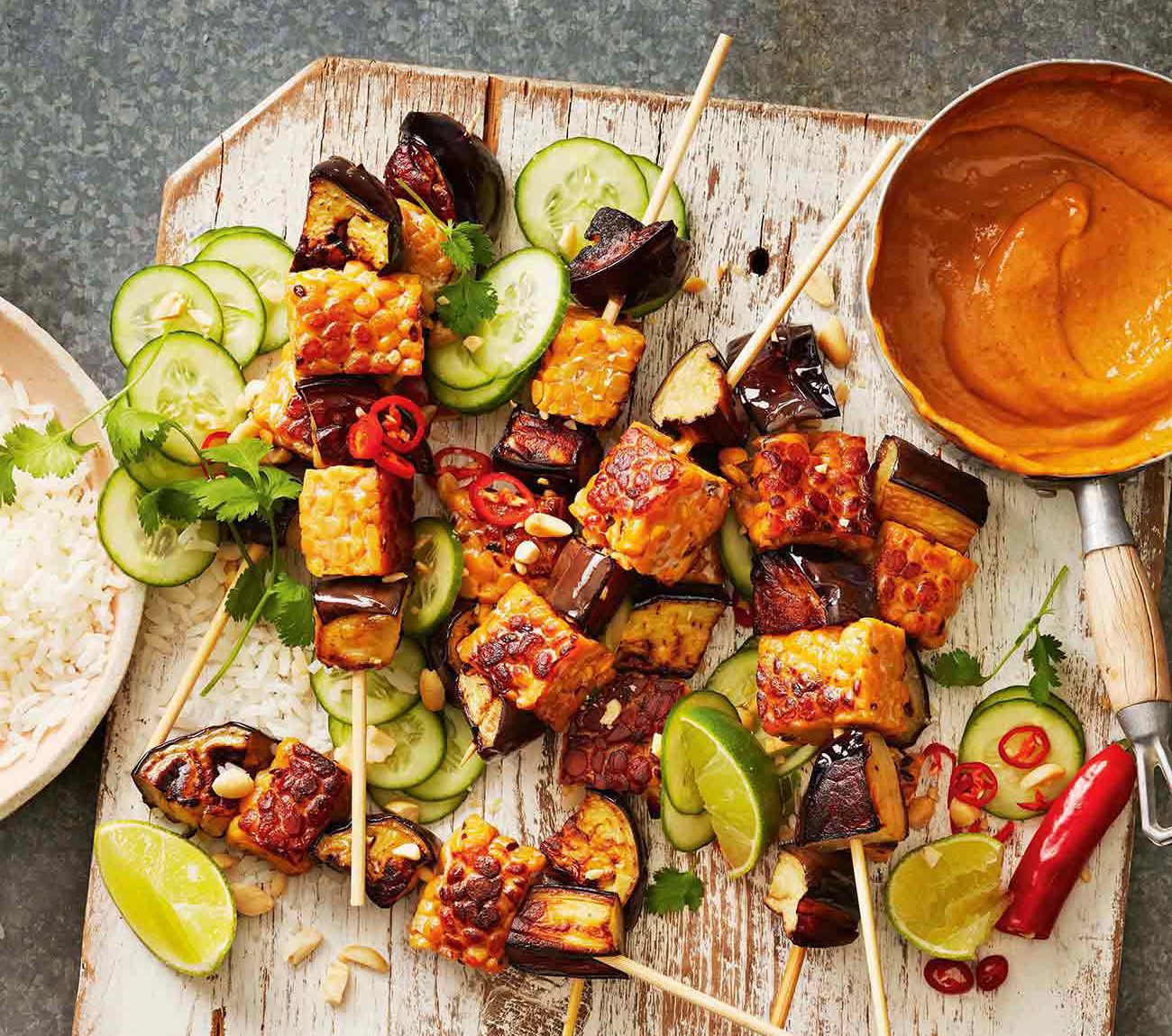 Eggplant skewers clearance