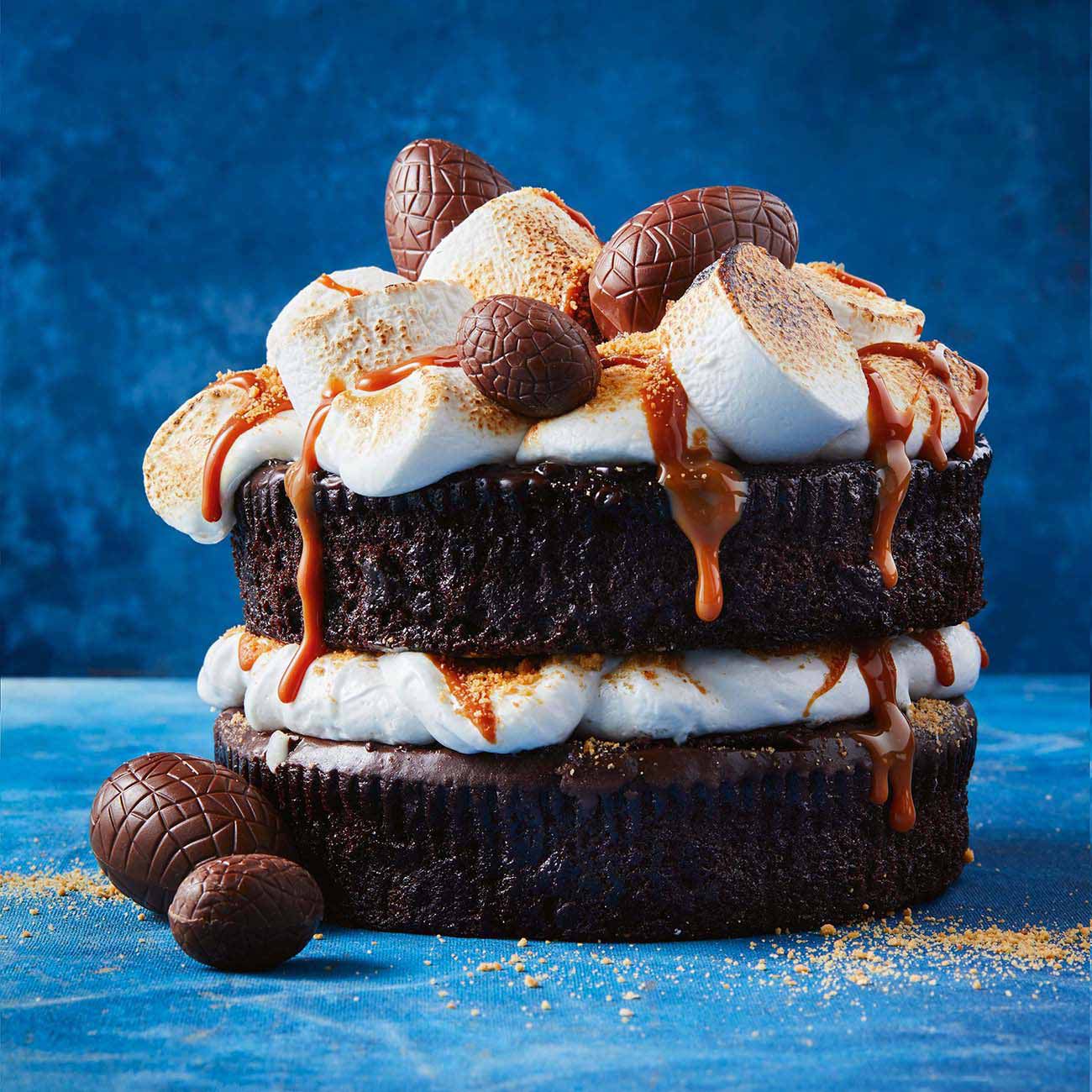 S’Mores Chocolate Mud Cake Hack Recipe Woolworths
