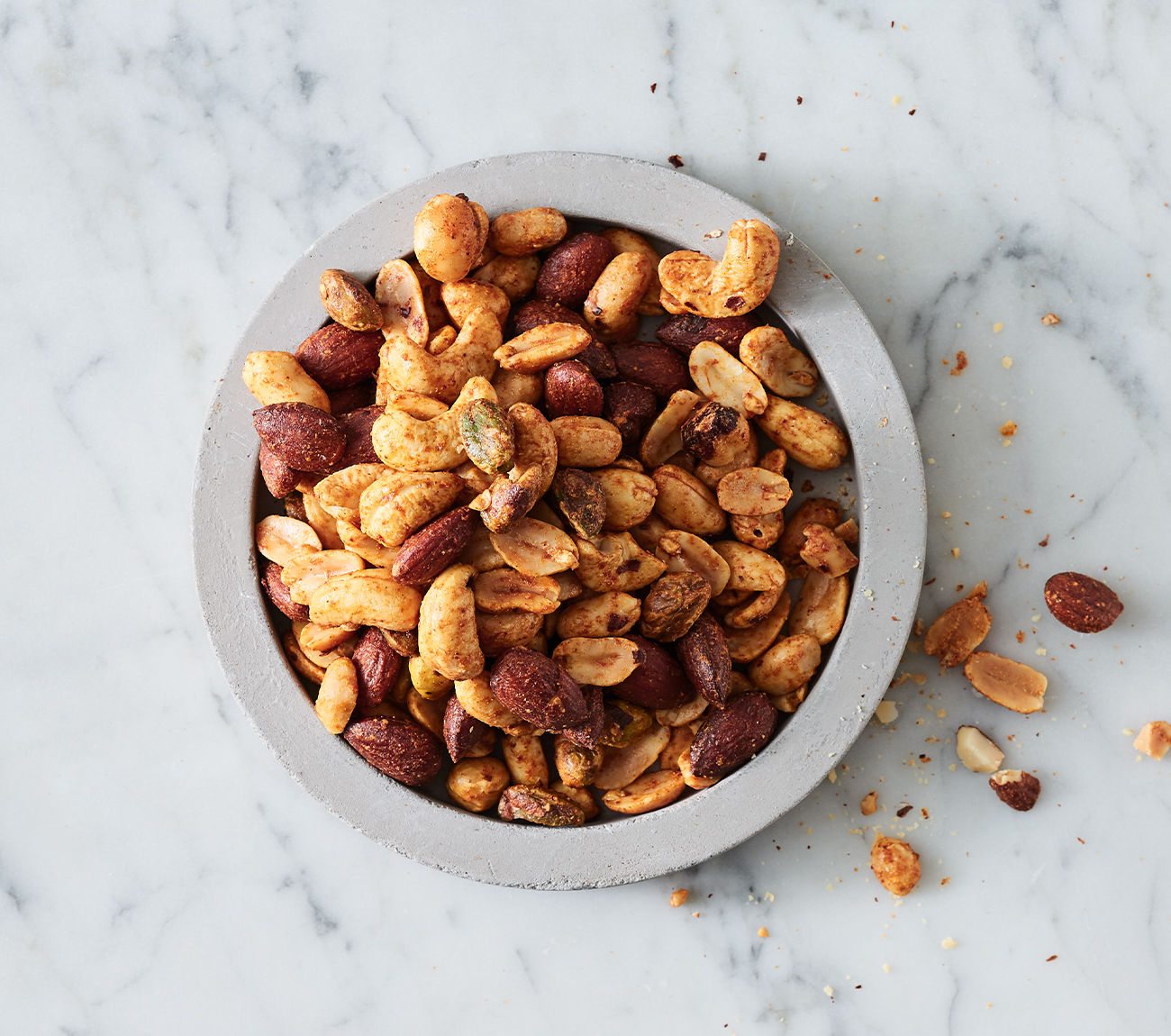 Air Fryer Spiced Nuts - Simmer to Slimmer