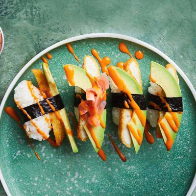 Avocado and Chicken Nigiri