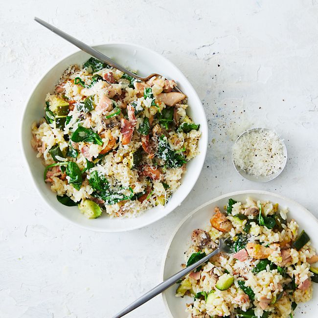 Bacon, Leek & Mushroom Baked Risotto