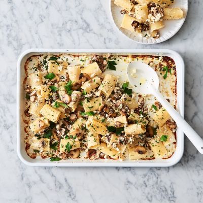 Baked mushroom pasta