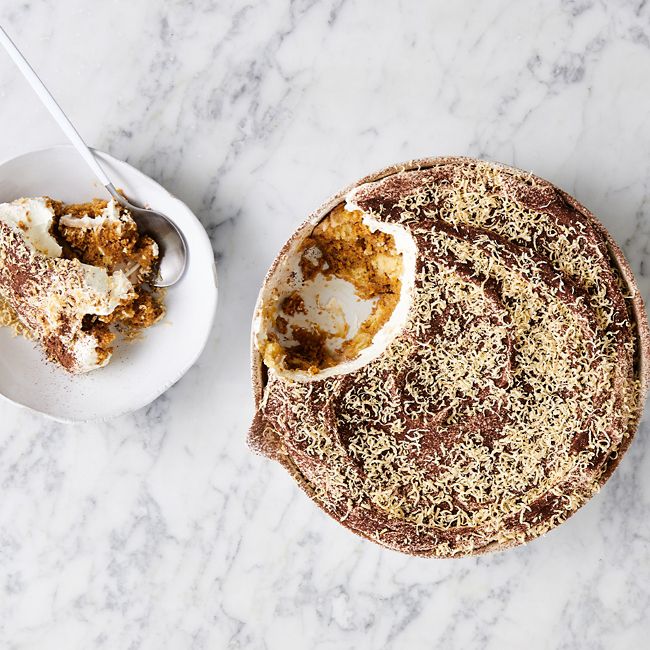Caramelised white choc tiramisu
