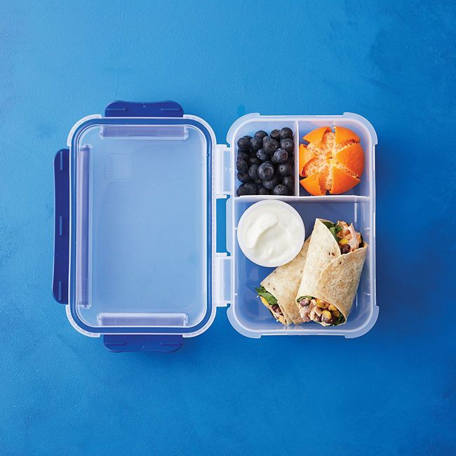 Chicken, black bean & corn wrap lunch boxes