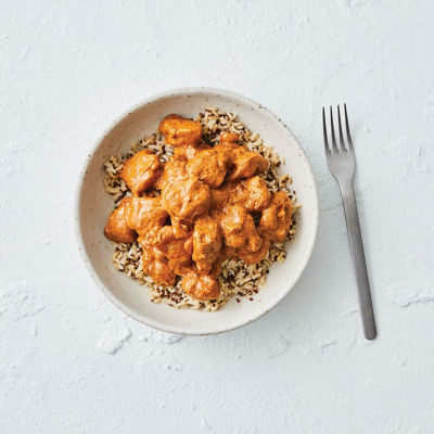 Easy butter chicken With quinoa & rice