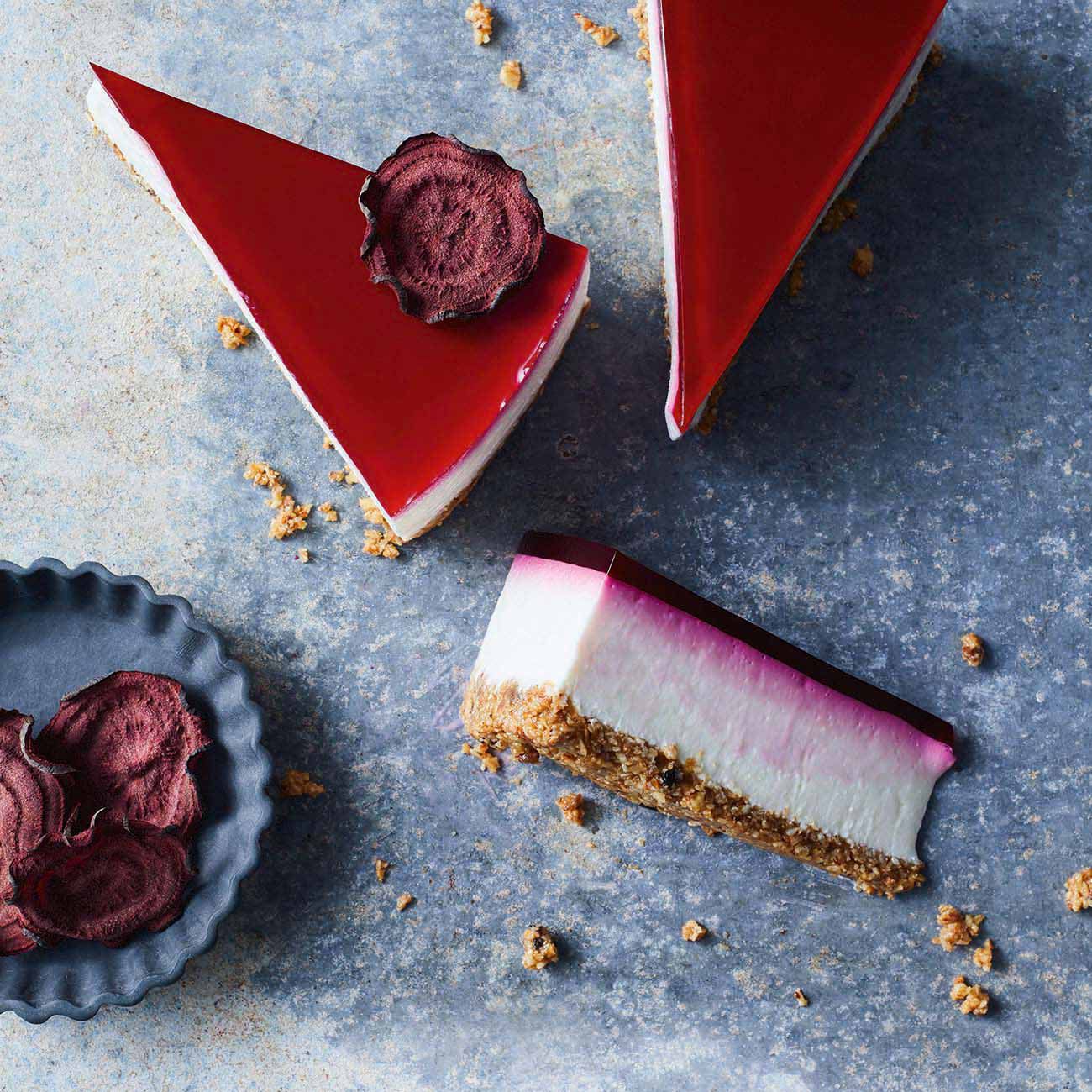 Healthier beetroot cheesecake