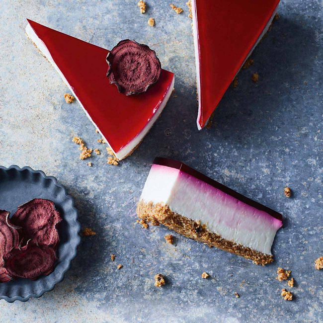 Healthier Beetroot Cheesecake