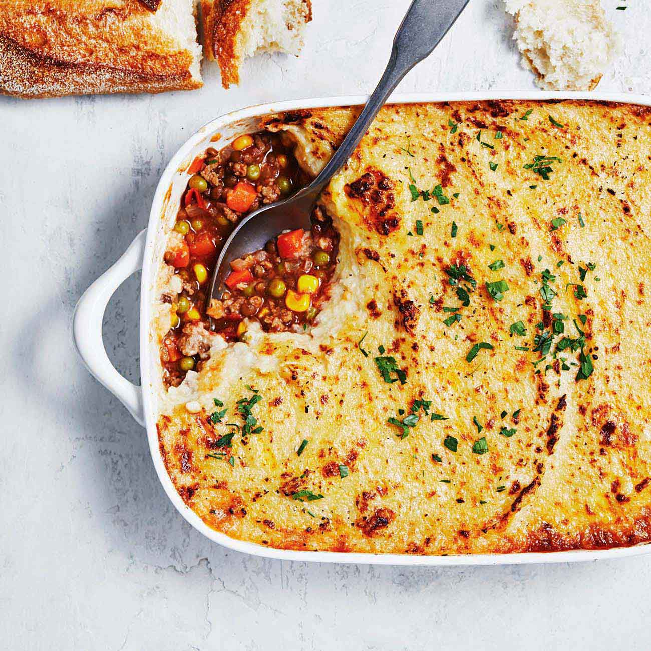 Healthier Shepherd’s Pie With Cauliflower Mash
