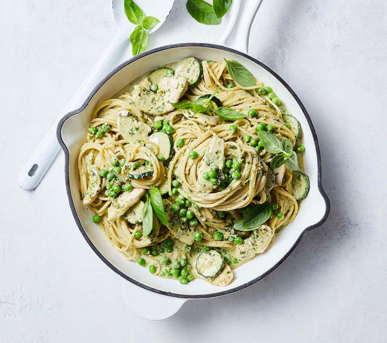 One-pot Creamy Chicken Pesto Pasta Recipe | Woolworths