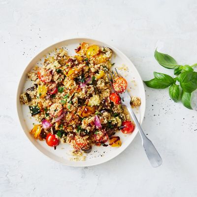 Ratatouille couscous With balsamic glaze