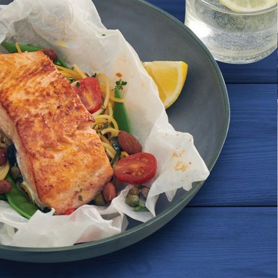 Seafood pasta parcels