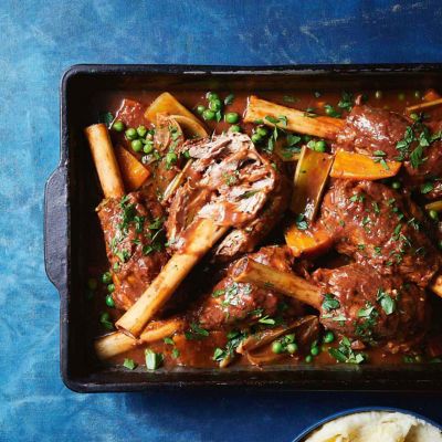Slow-Cooker Red Wine-Braised Lamb Shanks
