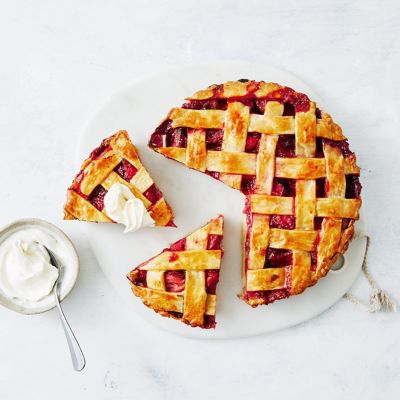 Strawberry and almond tart