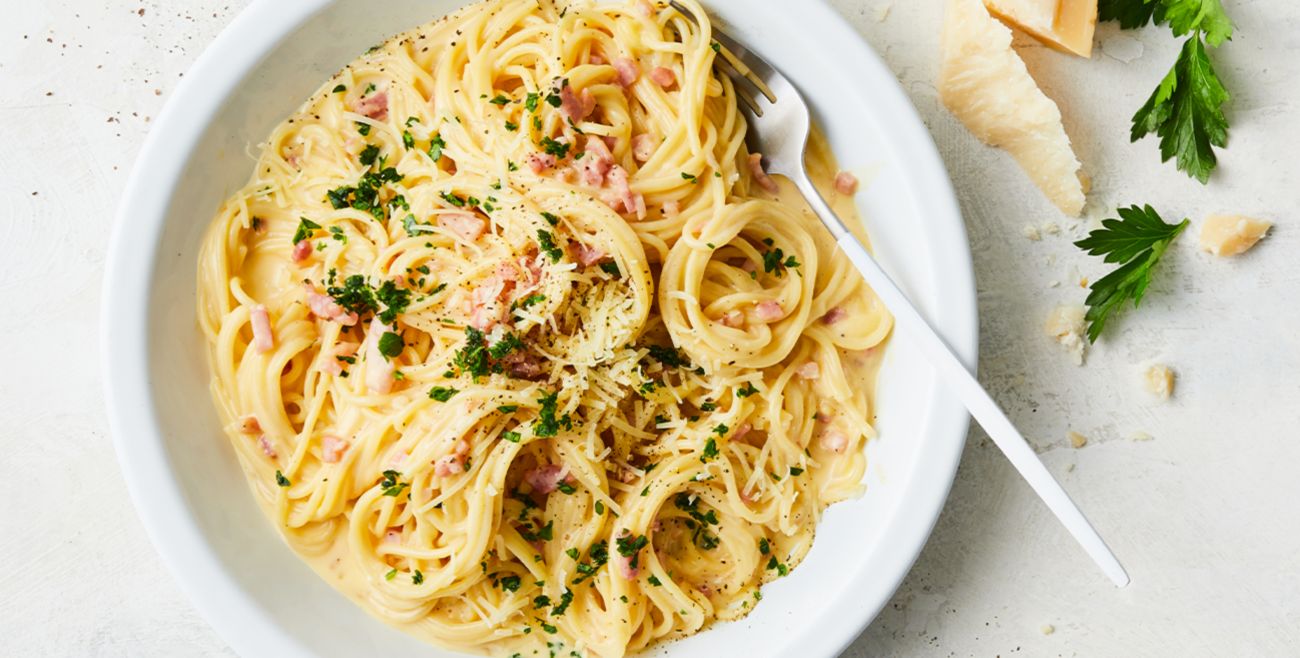 Three-Cheese Spaghetti Carbonara Recipe | Woolworths