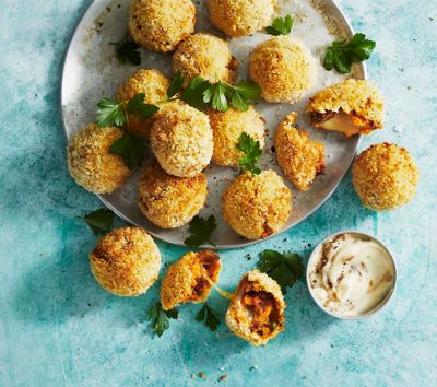 Cheesy chorizo croquettes