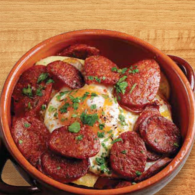 Egg, Chorizo & Tomato Relish Breakfast