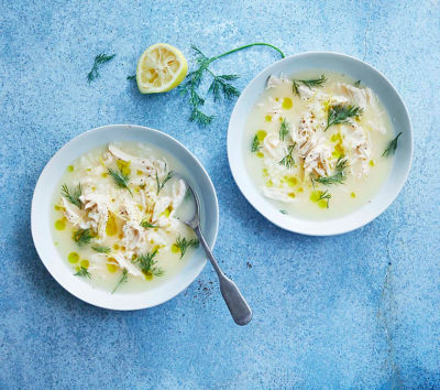 Greek-style lemon and chicken soup