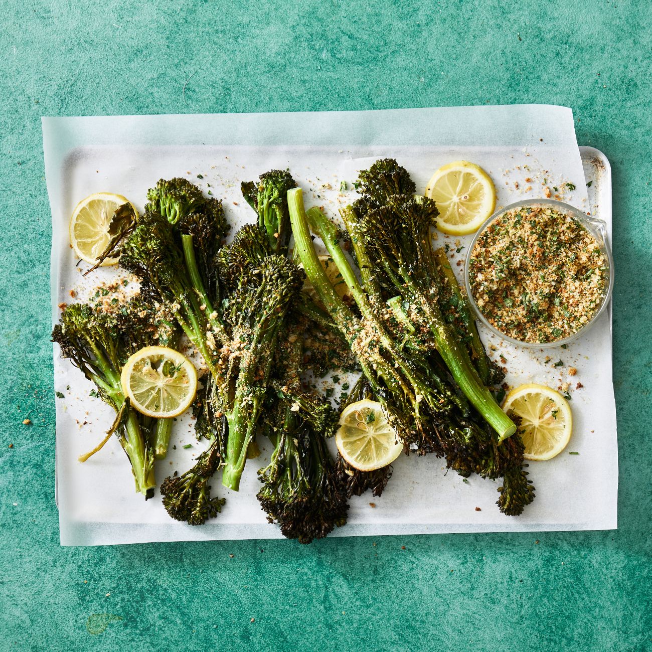 Healthier Roasted Broccolini with Parmesan Crumb Recipe Woolworths
