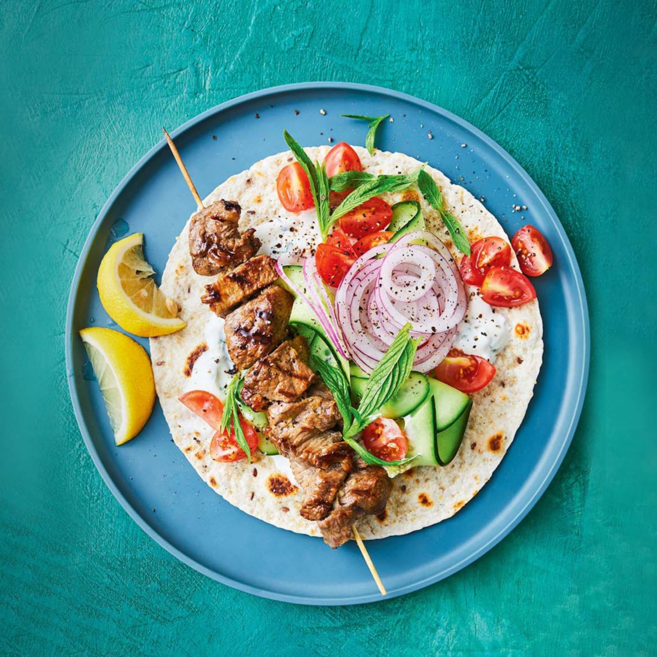 Healthier souvlaki