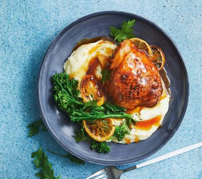 Sticky maple and lemon chicken