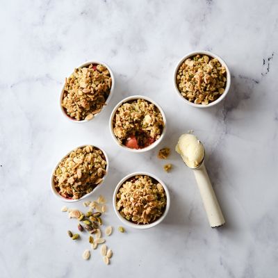 Apple & Rhubarb Nut Crumble