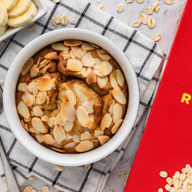 Banana Almond Baked Oats