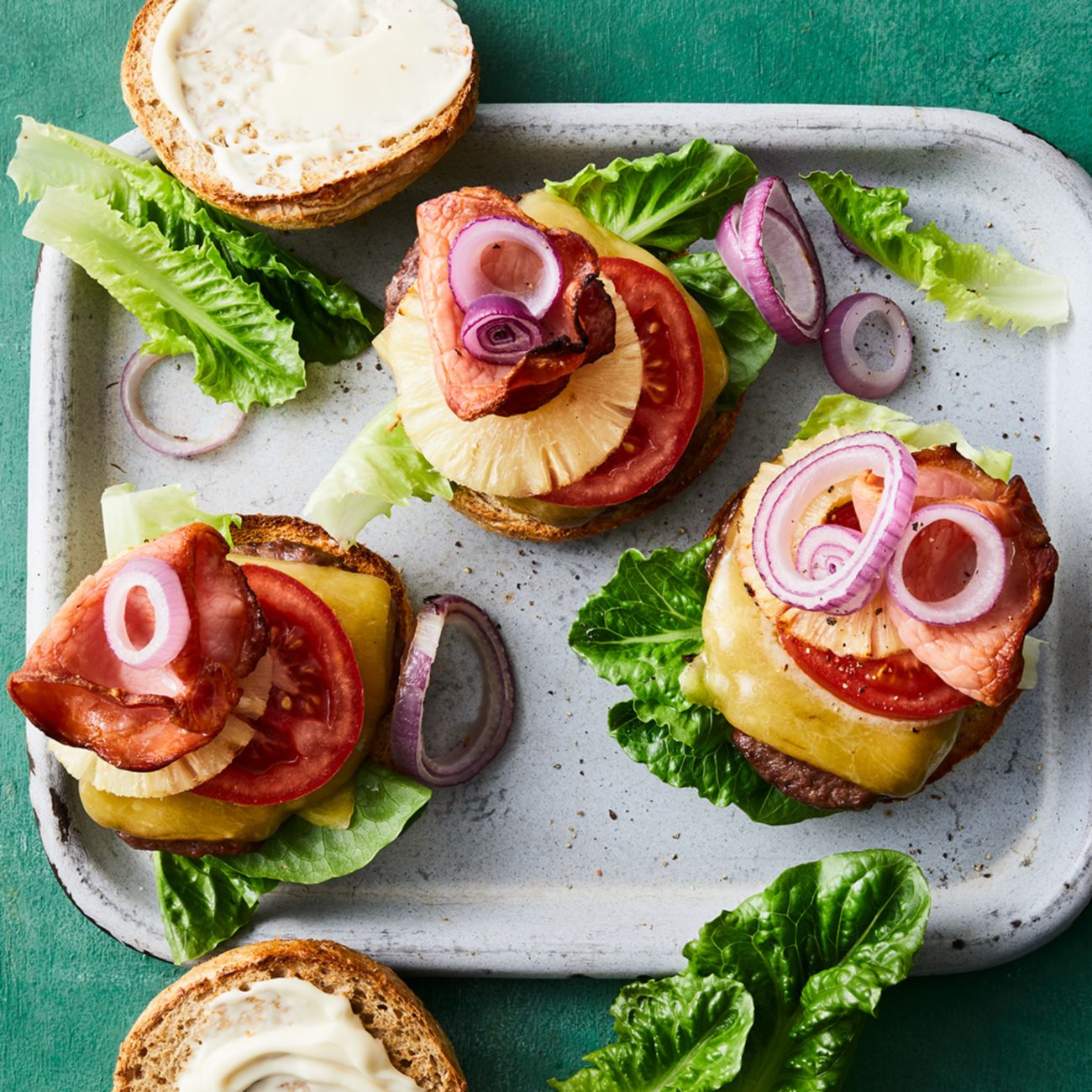 Beef burger traybake