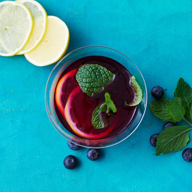 Blueberry chamomile tea