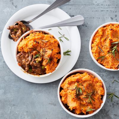 Cheat's beef pot pies 