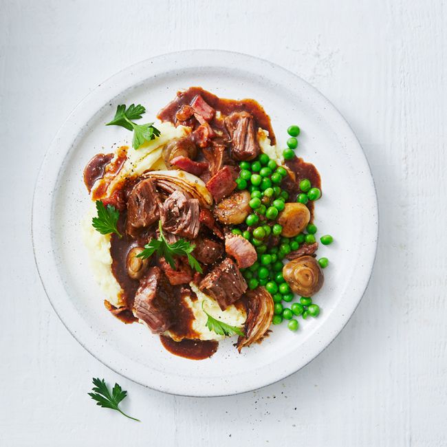 Cheat's slow-cooked beef bourguignon