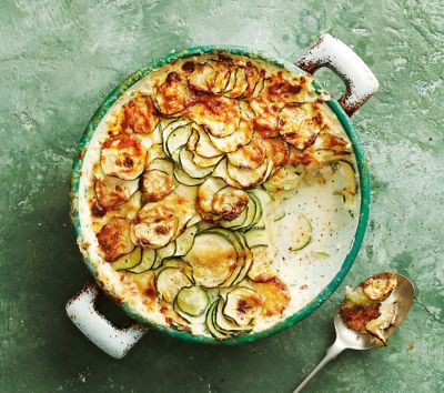 Cheesy zucchini gratin