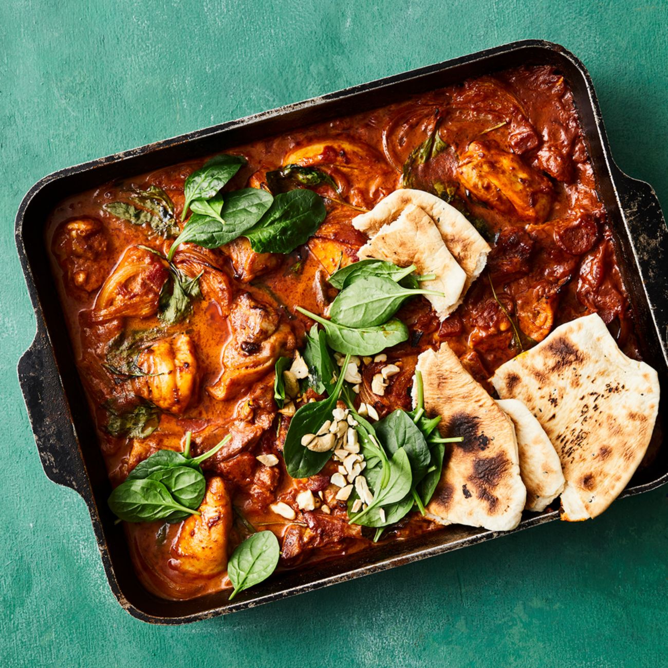 Chicken curry traybake