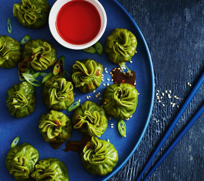 Green veggie dumplings