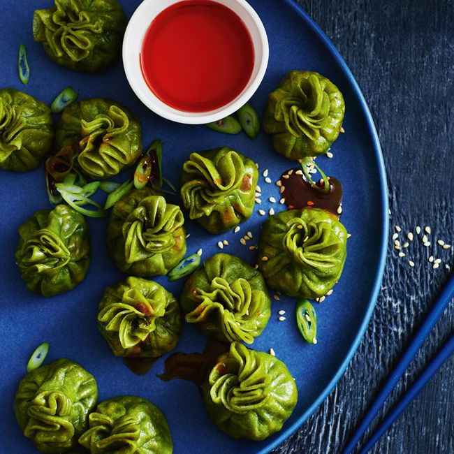 Green veggie dumplings