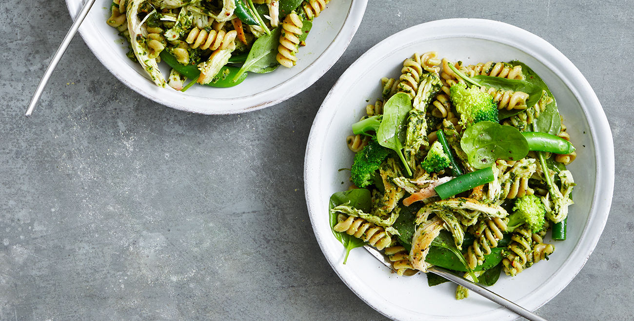 Healthier Chicken & Pesto Pasta Salad Recipe | Woolworths