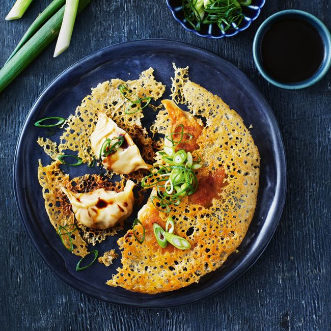 Pork Potstickers With Crispy Skirt