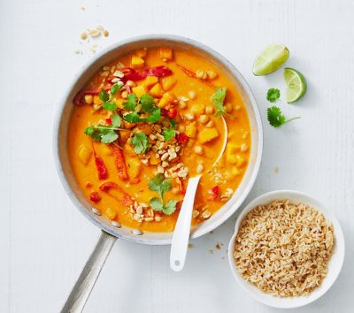 Pumpkin massaman curry