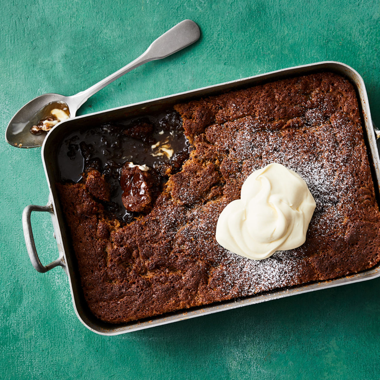 Self-saucing sticky date pudding traybake Recipe | Woolworths