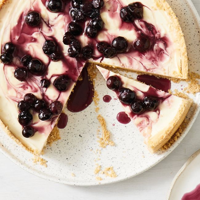 Blueberry & Lemon Curd Cheesecake