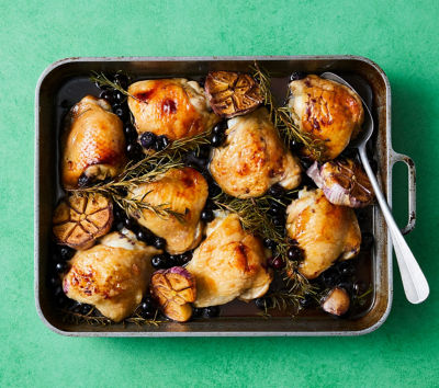 Blueberry and Rosemary Roast Chicken