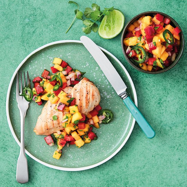 Grilled Chicken with Mango Salsa