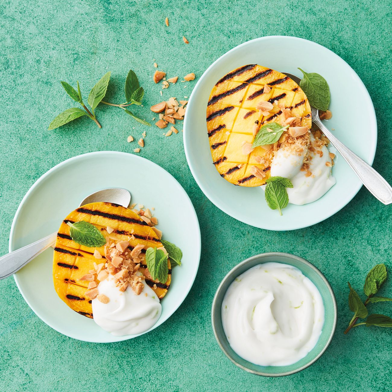 Grilled Mango with Lime Yoghurt