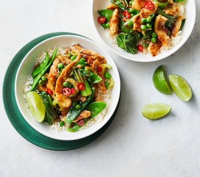 Honey Hoisin Chicken and Veggie Stir-Fry With Rice
