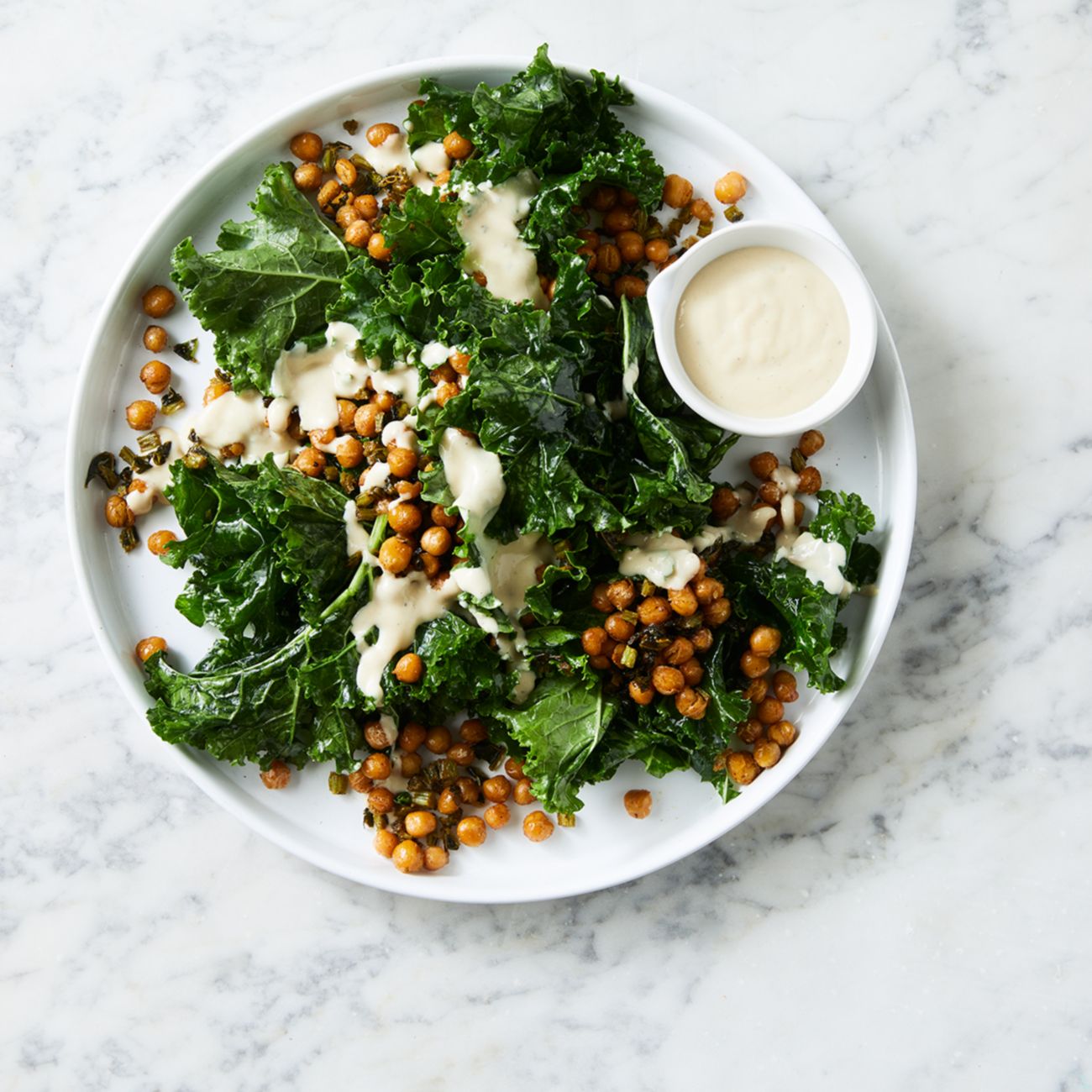 Kale and chickpea salad